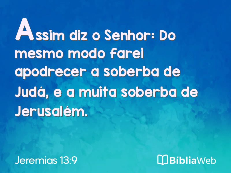 Jeremias 13:9 em imagem para compartilhar