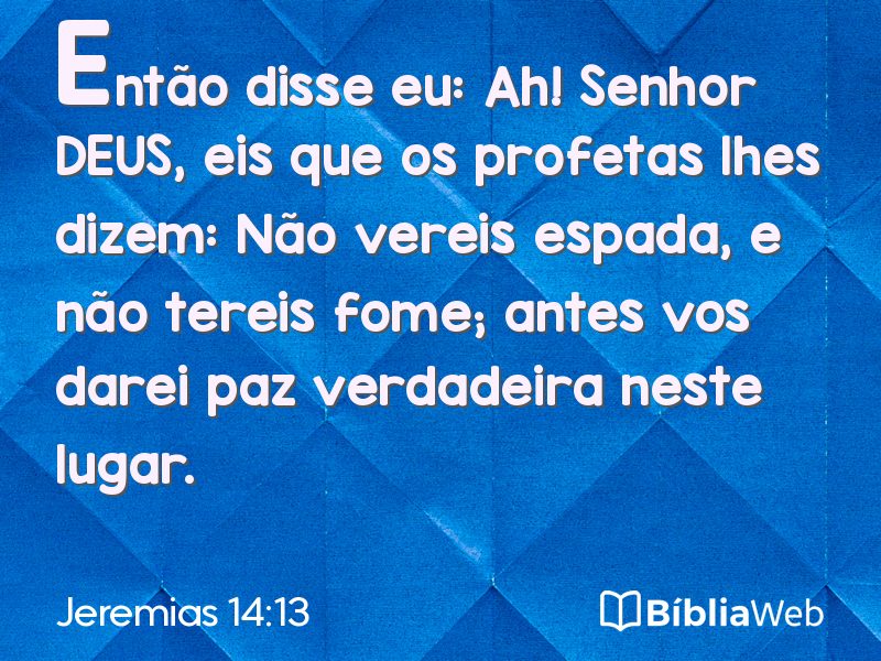 Jeremias 14:13 em imagem para compartilhar