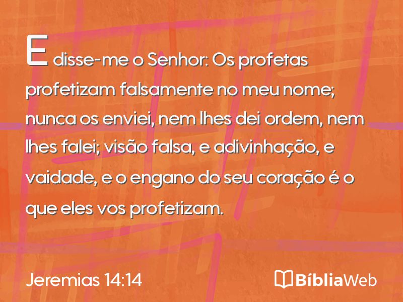 Jeremias 14:14 em imagem para compartilhar