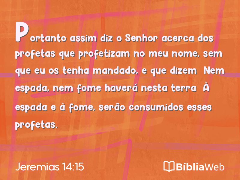 Jeremias 14:15 em imagem para compartilhar