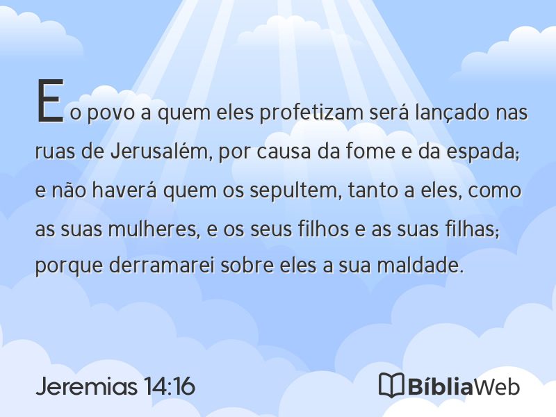 Jeremias 14:16 em imagem para compartilhar