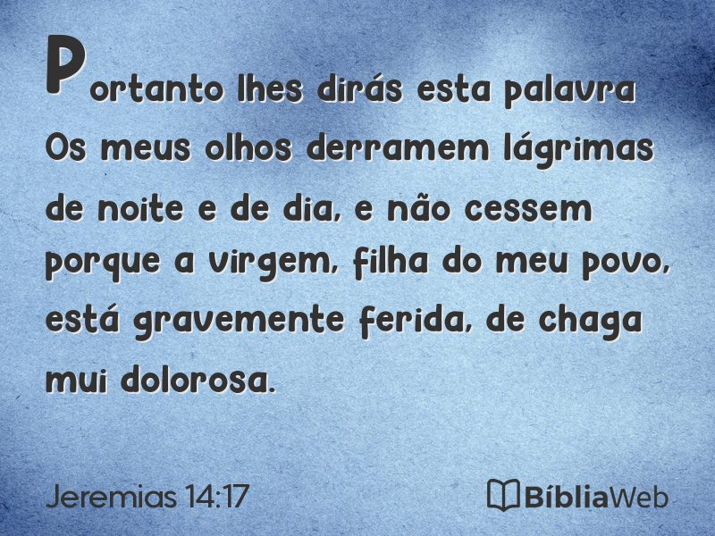 Jeremias 14:17 em imagem para compartilhar