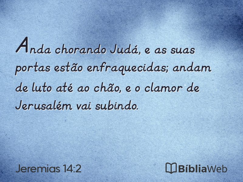 Jeremias 14:2 em imagem para compartilhar