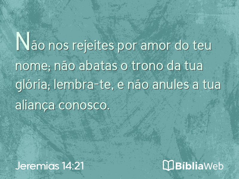 Jeremias 14:21 em imagem para compartilhar
