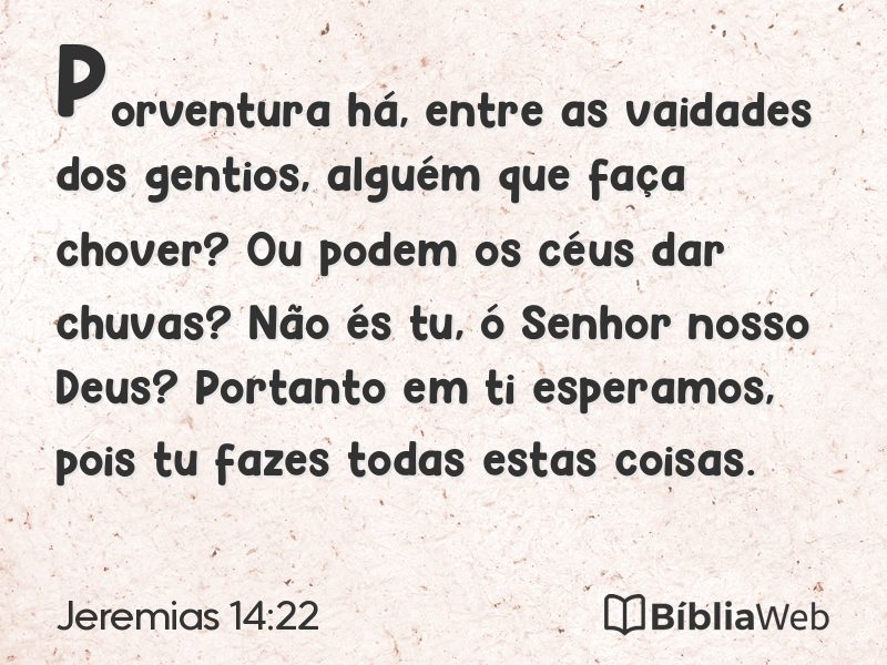 Jeremias 14:22 em imagem para compartilhar