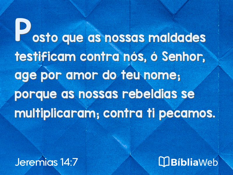 Jeremias 14:7 em imagem para compartilhar