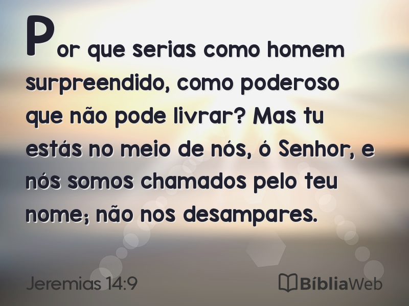 Jeremias 14:9 em imagem para compartilhar