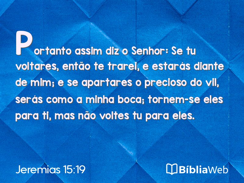 Jeremias 15:19 em imagem para compartilhar