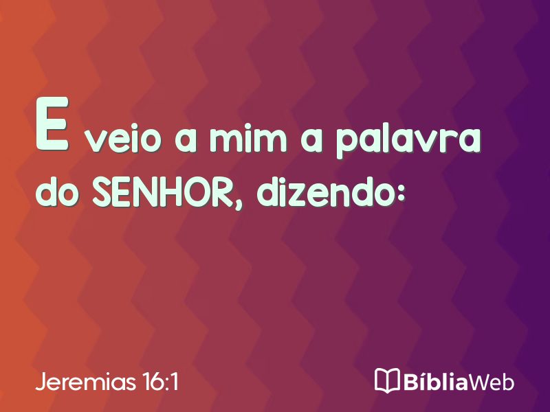 Jeremias 16:1 em imagem para compartilhar