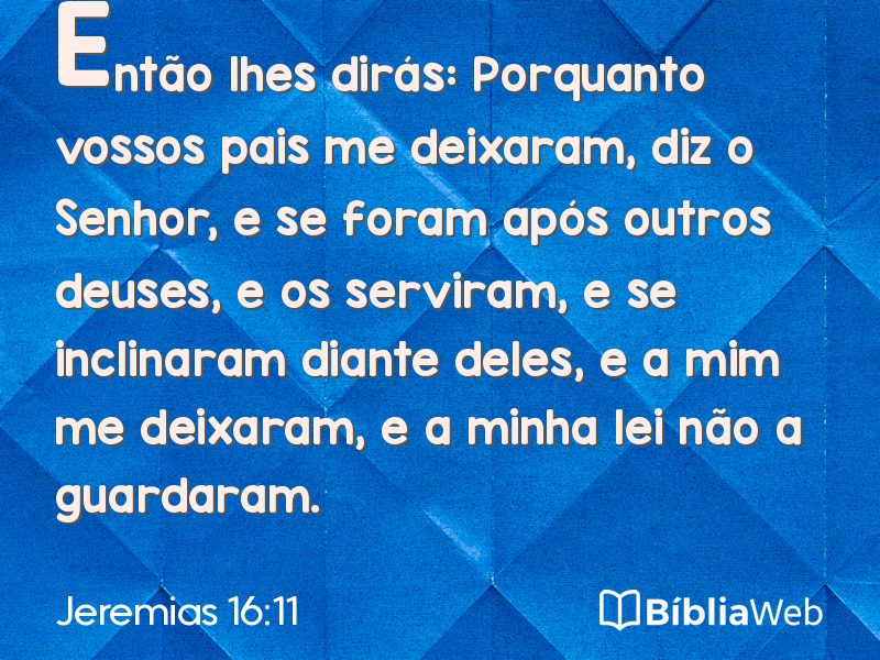 Jeremias 16:11 em imagem para compartilhar