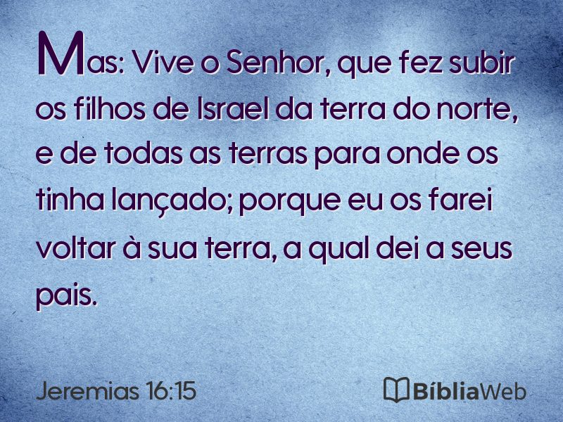 Jeremias 16:15 em imagem para compartilhar