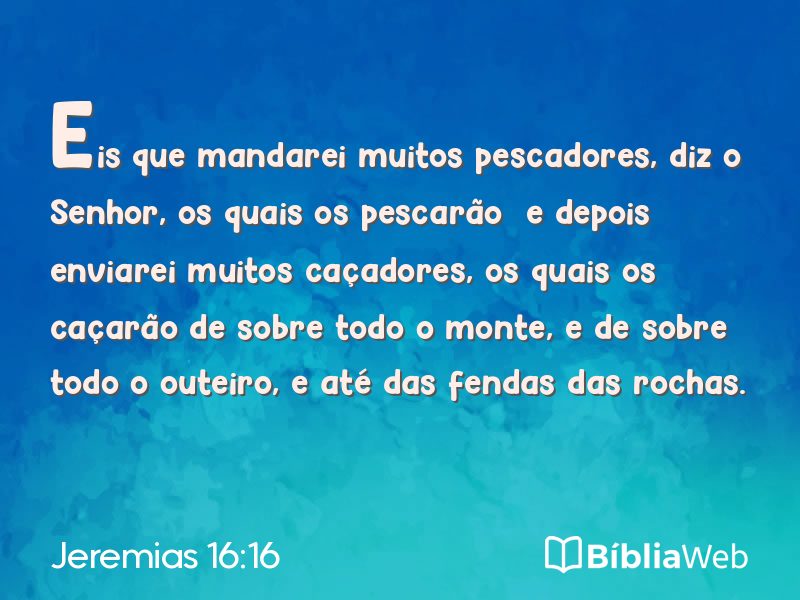Jeremias 16:16 em imagem para compartilhar