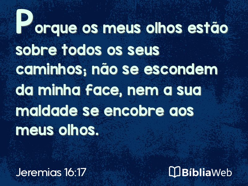 Jeremias 16:17 em imagem para compartilhar