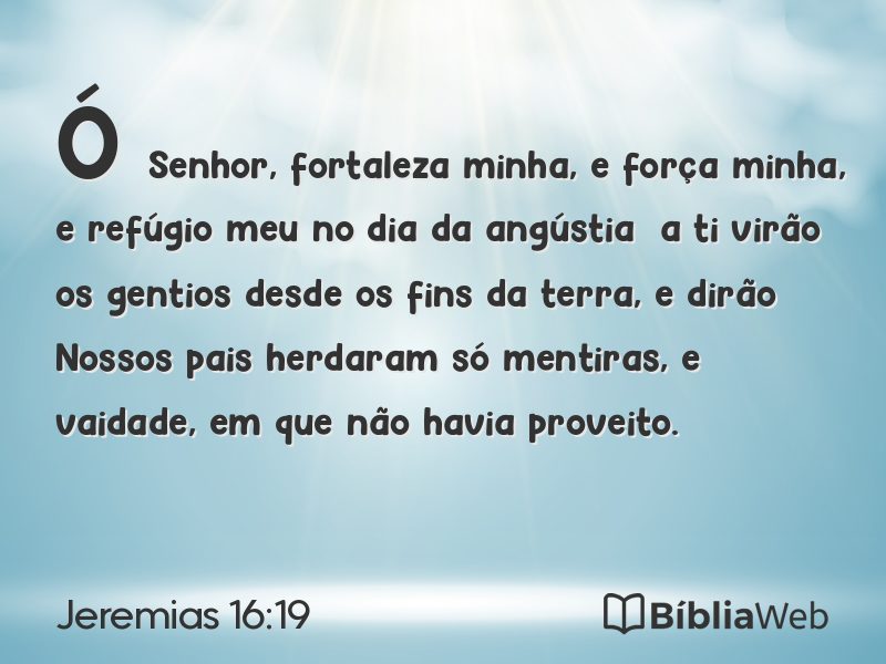 Jeremias 16:19 em imagem para compartilhar