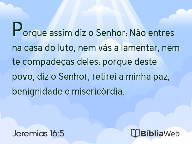 Jeremias 16:5 em imagem para compartilhar