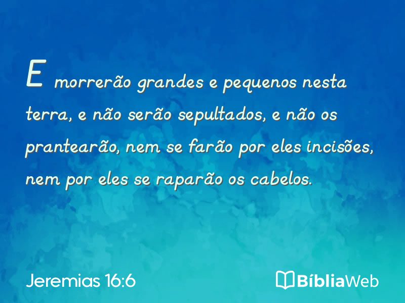 Jeremias 16:6 em imagem para compartilhar