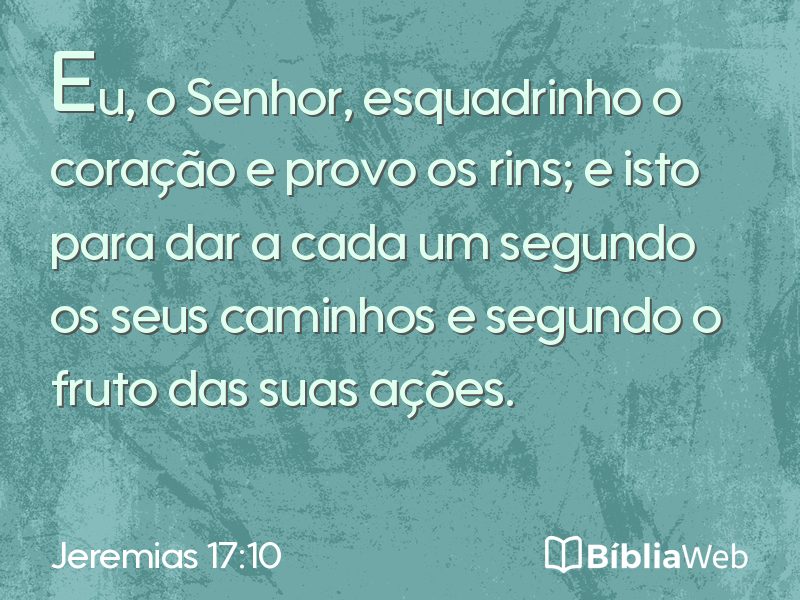 Jeremias 17:10 em imagem para compartilhar