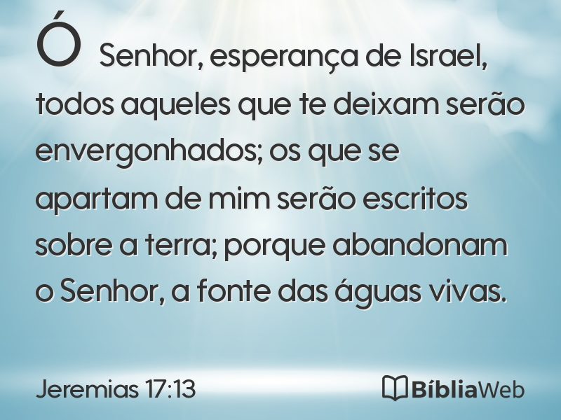 Jeremias 17:13 em imagem para compartilhar