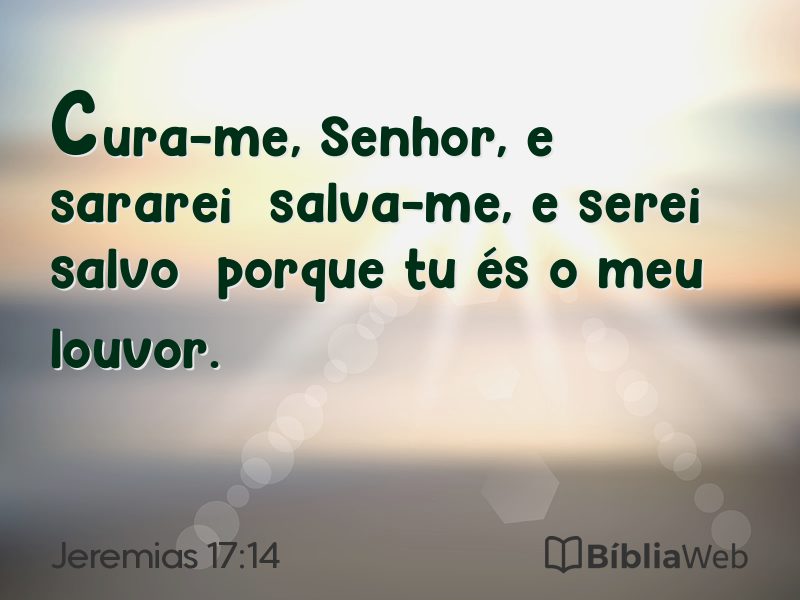Jeremias 17:14 em imagem para compartilhar
