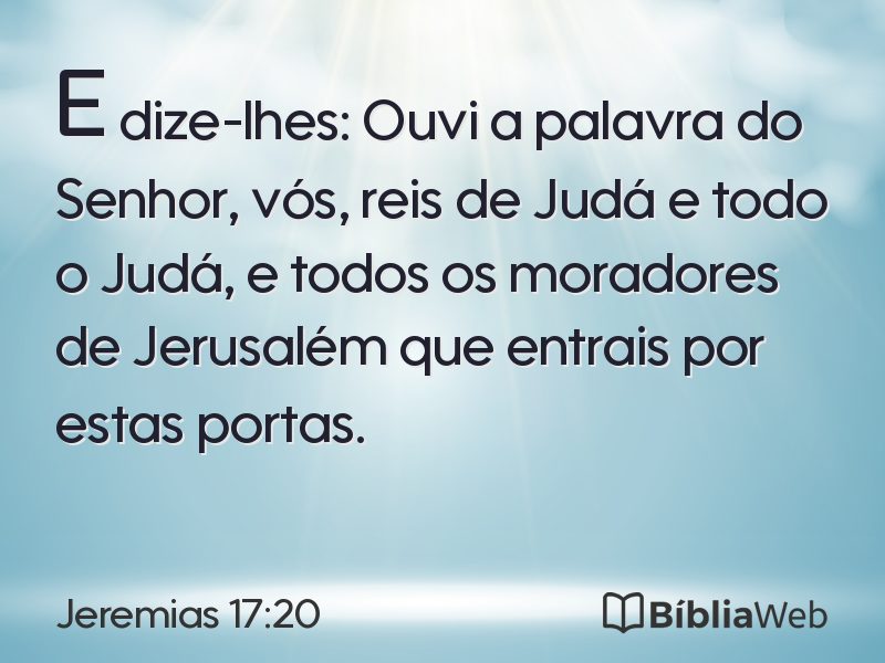Jeremias 17:20 em imagem para compartilhar