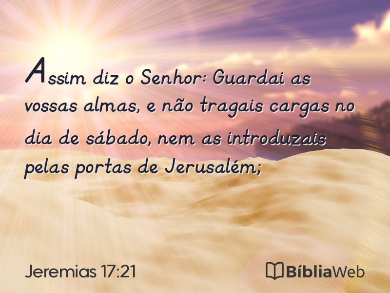 Jeremias 17:21 em imagem para compartilhar