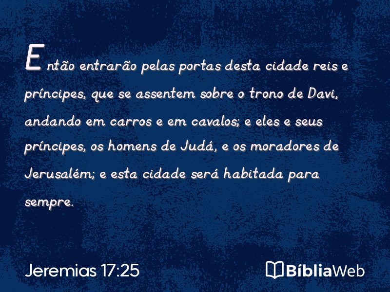 Jeremias 17:25 em imagem para compartilhar