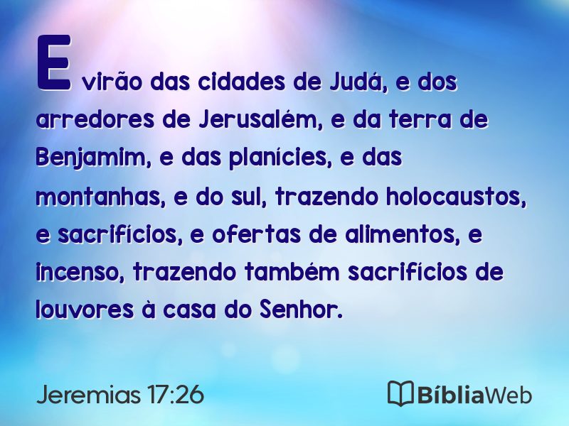 Jeremias 17:26 em imagem para compartilhar