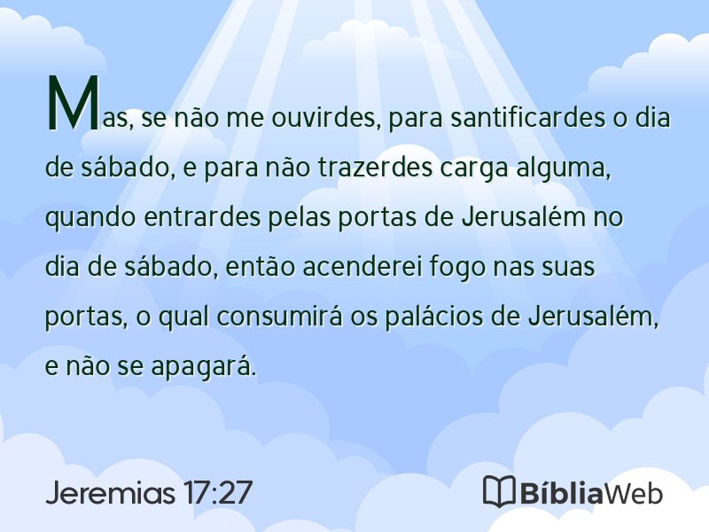 Jeremias 17:27 em imagem para compartilhar