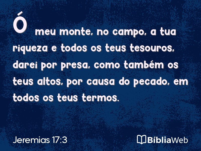 Jeremias 17:3 em imagem para compartilhar
