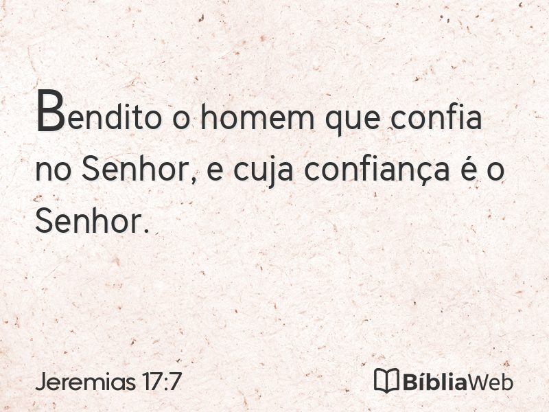 Jeremias 17:7 em imagem para compartilhar