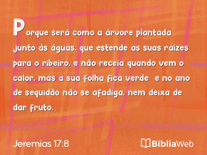 Jeremias 17:8 em imagem para compartilhar