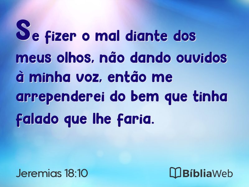 Jeremias 18:10 em imagem para compartilhar