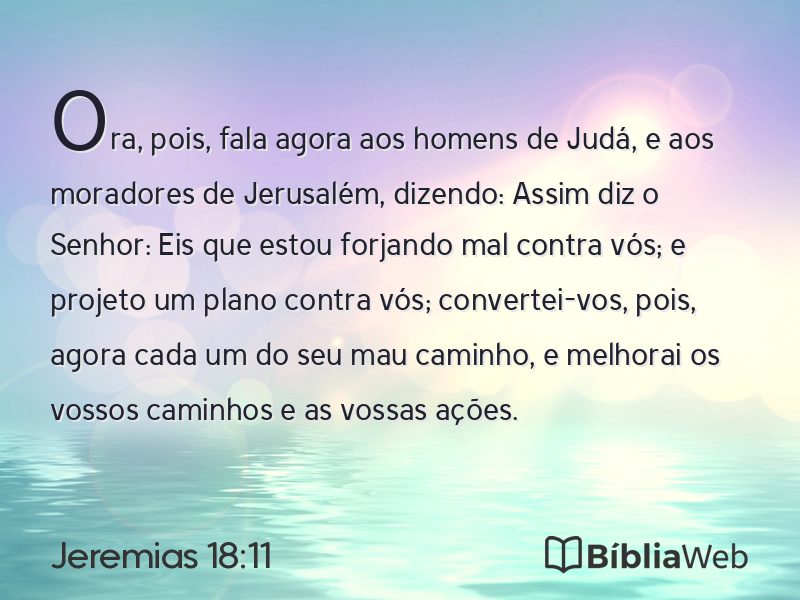 Jeremias 18:11 em imagem para compartilhar