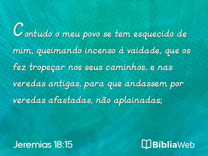 Jeremias 18:15 em imagem para compartilhar
