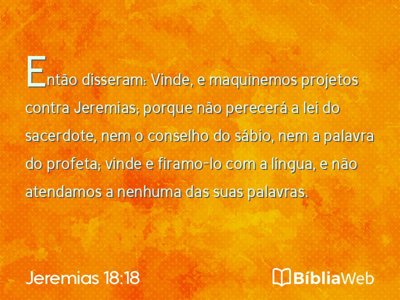 Jeremias 18:18 em imagem para compartilhar