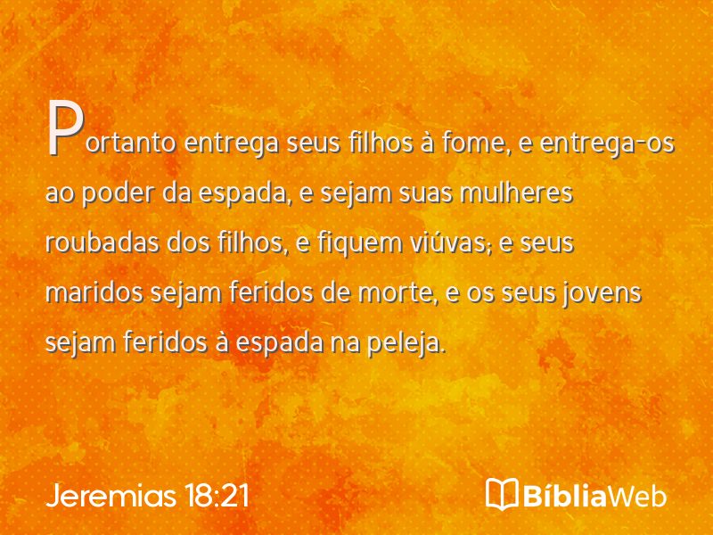 Jeremias 18:21 em imagem para compartilhar