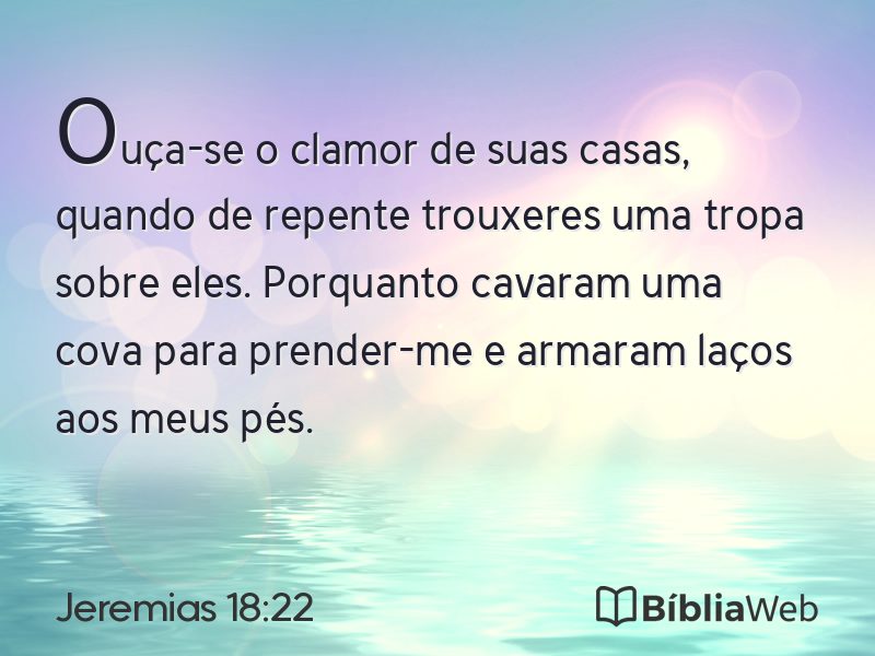 Jeremias 18:22 em imagem para compartilhar