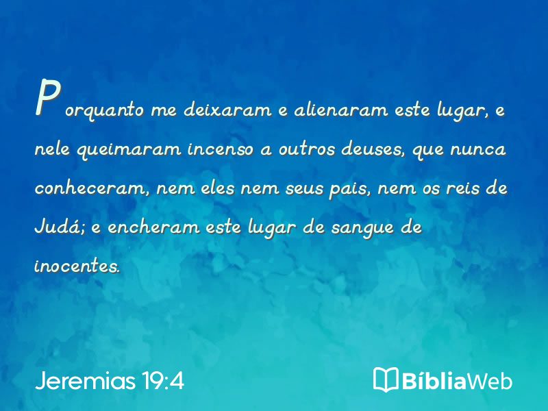 Jeremias 19:4 em imagem para compartilhar