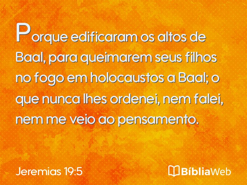 Jeremias 19:5 em imagem para compartilhar