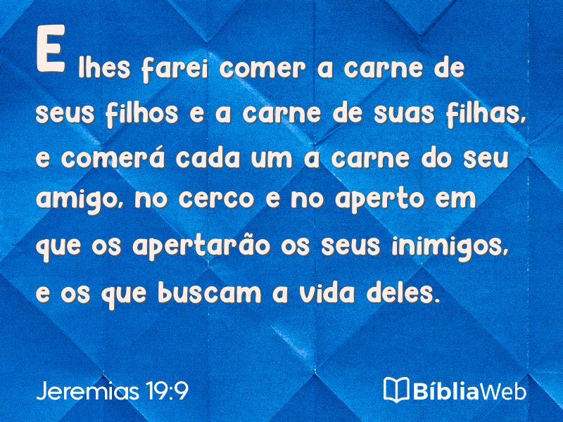 Jeremias 19:9 em imagem para compartilhar