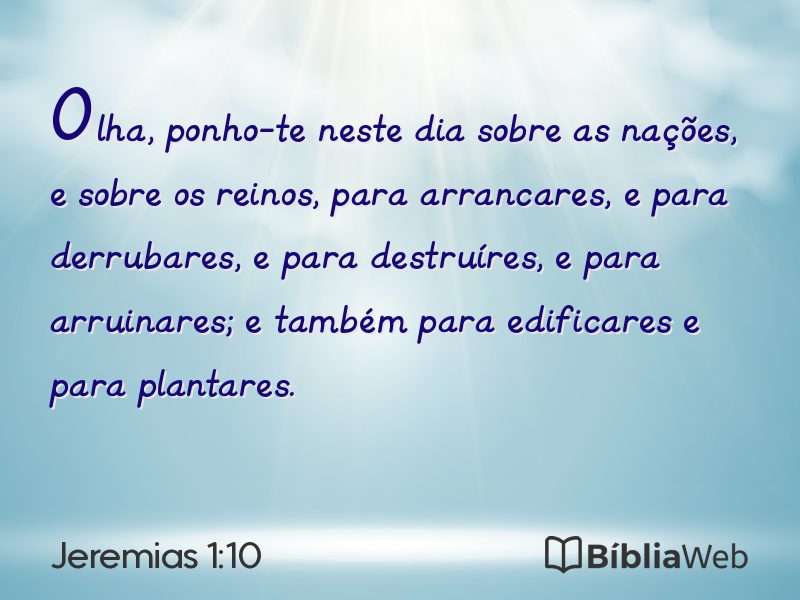 Jeremias 1:10 em imagem para compartilhar