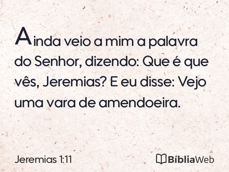 Jeremias 1:11 em imagem para compartilhar