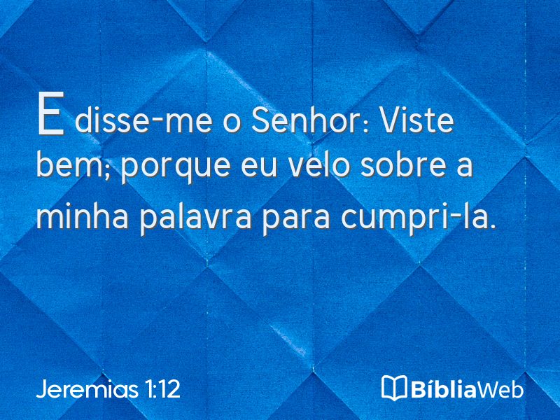 Jeremias 1:12 em imagem para compartilhar