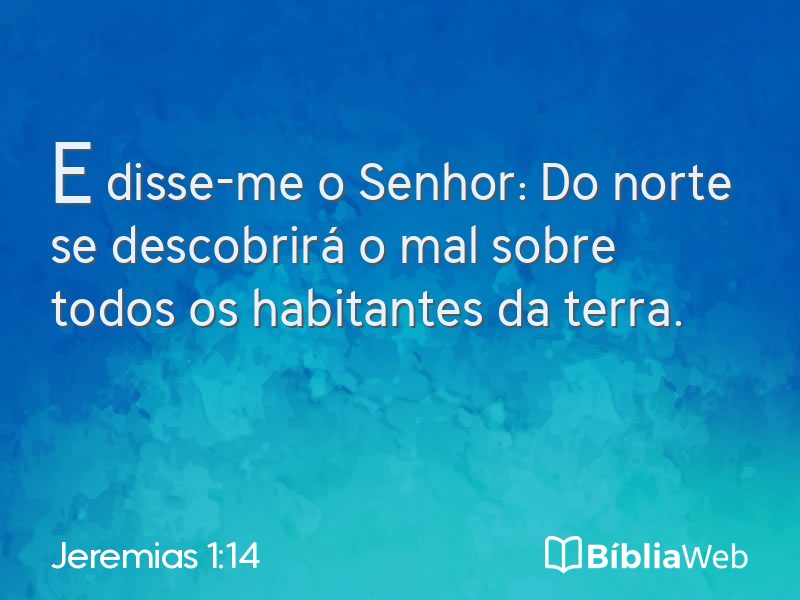 Jeremias 1:14 em imagem para compartilhar