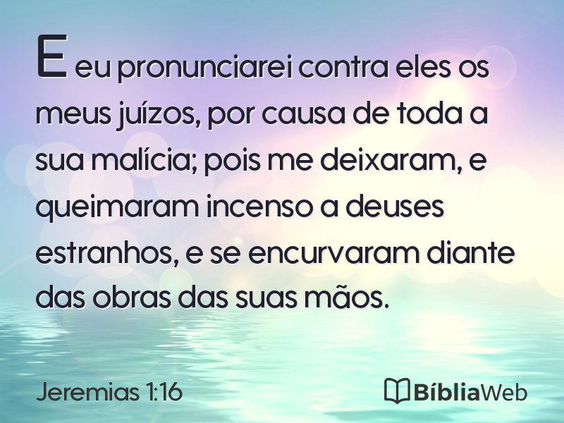 Jeremias 1:16 em imagem para compartilhar