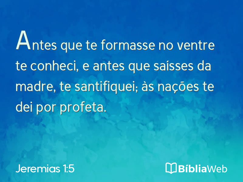 Jeremias 1:5 em imagem para compartilhar