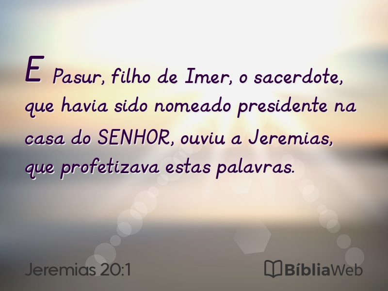 Jeremias 20:1 em imagem para compartilhar