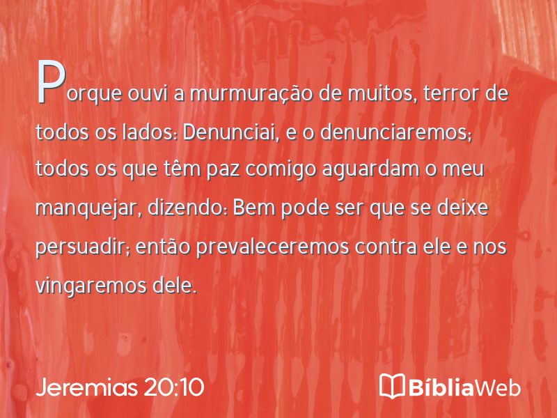 Jeremias 20:10 em imagem para compartilhar