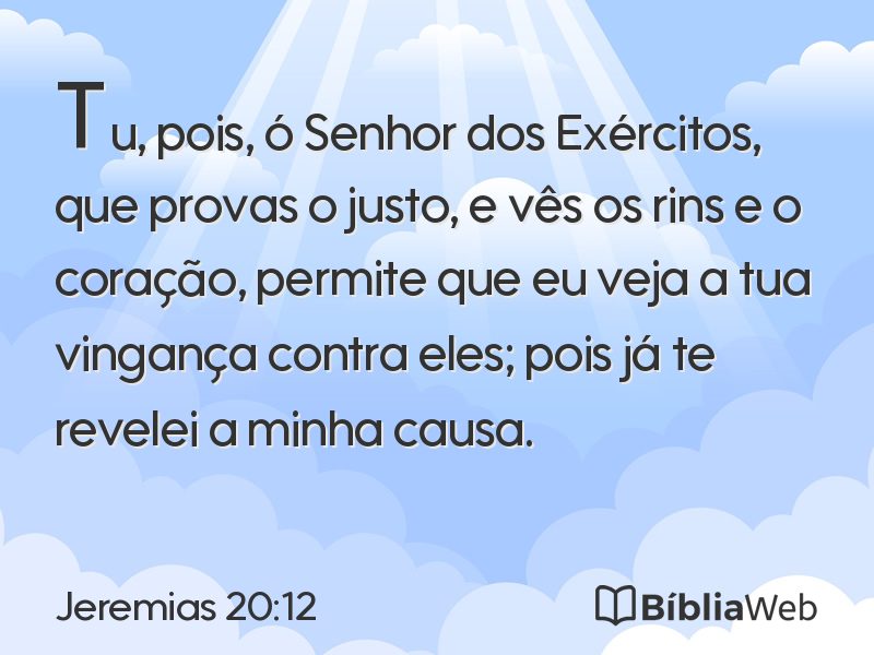 Jeremias 20:12 em imagem para compartilhar