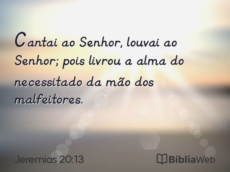 Jeremias 20:13 em imagem para compartilhar